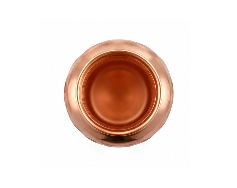 Zupraa Pure Copper Hammered Honeycomb Water Bottle – 100% Pure Copper | Leak-Proof | Ayurvedic Drinking Bottle