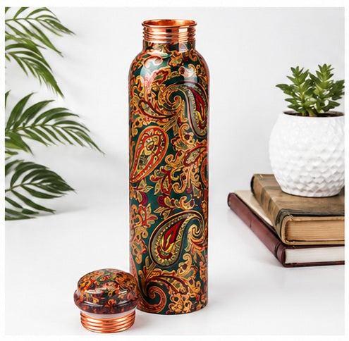Zupraa* Global Handcrafted Copper Water Bottle – Traditional