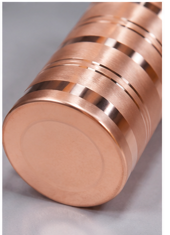 **Zupraa™ Premium Pure Copper Water Bottle | Handcrafted Brushed Finish | Leakproof | Ayurvedic Copper Drinking Bottle | 100% Food Grade Copper**