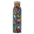 Premium Graffiti Art Printed Pure Copper Water Bottle – 1000ml | Leak-Proof Ayurvedic Copper Bottle