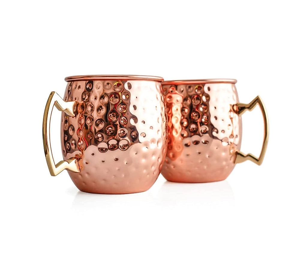 ZUPRAA96 – Artisan Hammered Copper Mug Set
