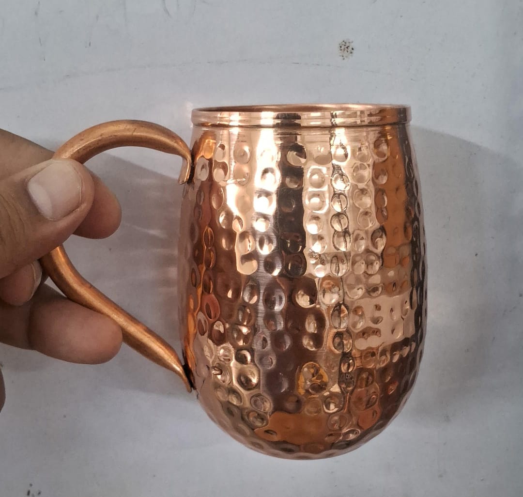 ZUPRAA96 – Artisan Hammered Copper Mug Set