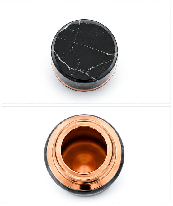 ZUPRAA93 – Midnight Marble Copper Water Bottle